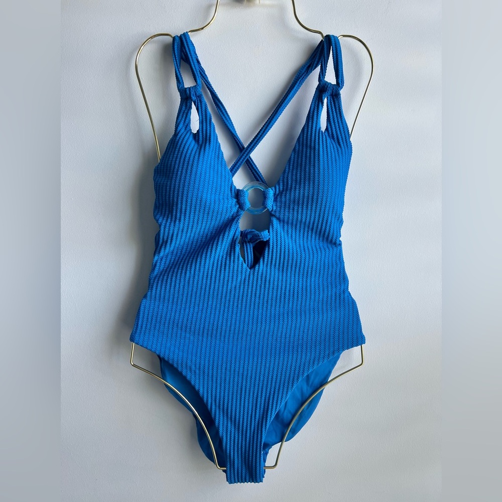 Becca Women's Line in the Sand One-Piece Swimsuit Blue
